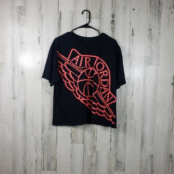 Nike dri-fit Air Jordan custom crop short sleeve tshirt women's size XL - Picture 7 of 7